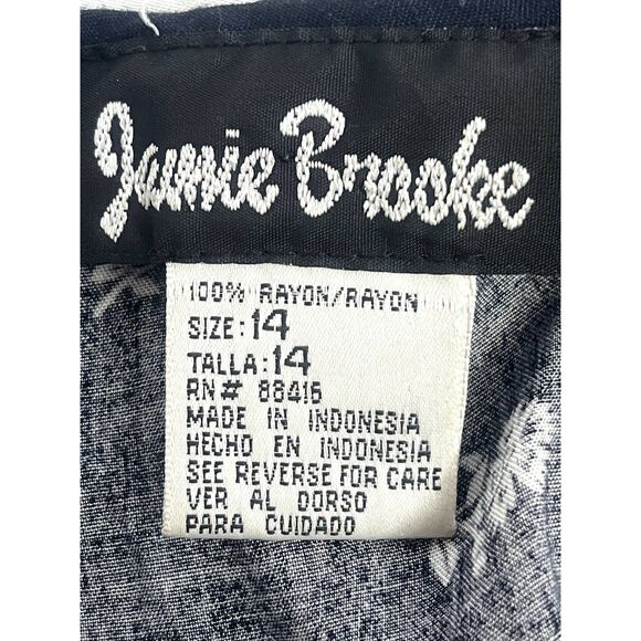 Vintage Jamie Brooke Maxi Floral Shift Dress sz 14 Scoop Neck Retro Prairie 90s - Picture 8 of 10